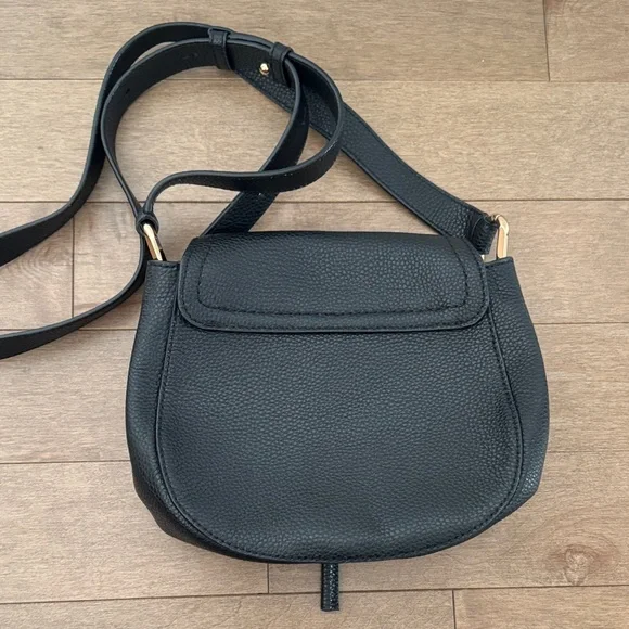 Marc Jacobs Black Pebbled Leather Saddle Crossbody Bag - Picture 2 of 7